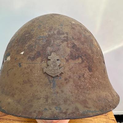 VINTAGE JAPANESE IMPERIAL NAVAL LANDING FORCES HELMET