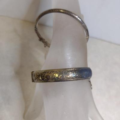 Pair of Sterling Silver Bangles- Approx Total Weight 26.9 Grams (#77)