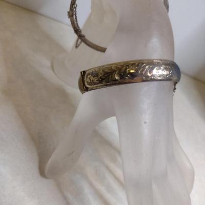 Pair of Sterling Silver Bangles- Approx Total Weight 26.9 Grams (#77)