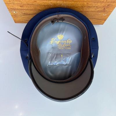 VINTAGE U.S. AIR FORCE OFFICERS SERVICE DRESS BLUE VISOR CAP