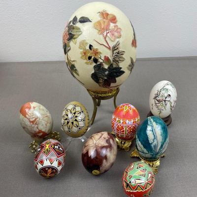 Large Collection of Ukranian and Hand Decorated Eggs