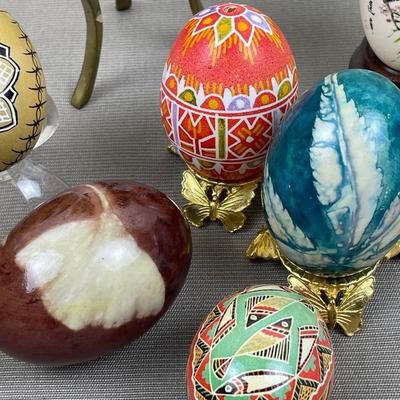 Large Collection of Ukranian and Hand Decorated Eggs