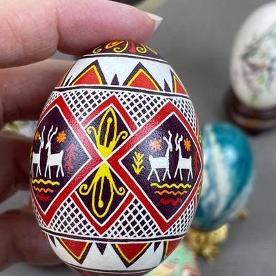 Large Collection of Ukranian and Hand Decorated Eggs