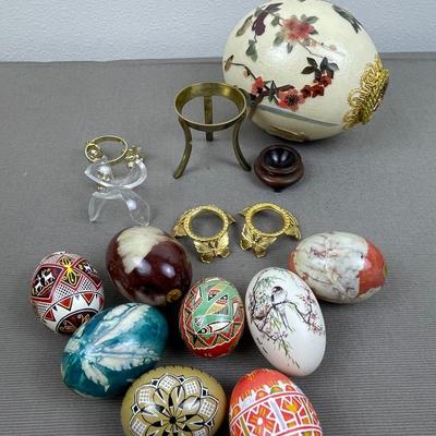 Large Collection of Ukranian and Hand Decorated Eggs