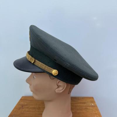 VINTAGE U.S. ARMY OFFICER PEAK CAP WITH WARRANT OFFICER CAP BRIDGE