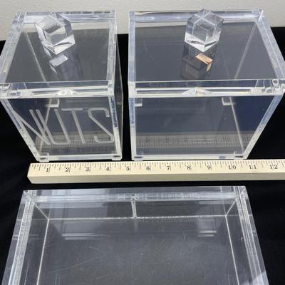 3 Acrylic Boxes with Lids