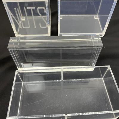 3 Acrylic Boxes with Lids