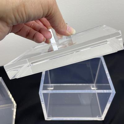 3 Acrylic Boxes with Lids