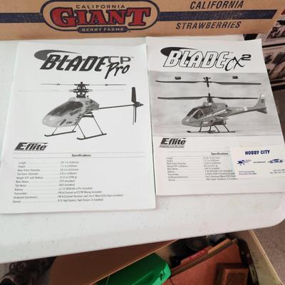 E-Flite Blade Pro Cp Blade CX2 Remote R/C Helicopters Hobby
