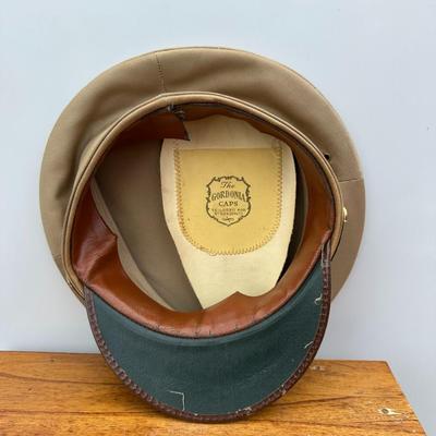 VINTAGE U.S. ARMY WWII OFFICERS KHAKI CAP