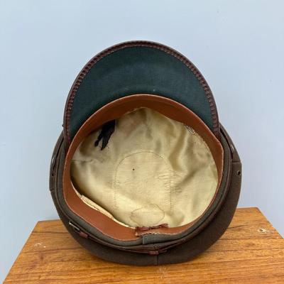 VINTAGE U.S. ARMY AIR FORCE OFFICERS CRUSHER STYLE VISOR CAP