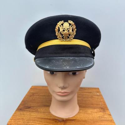 VINTAGE U.S. ARMY MILITARY GOLD BAND PAK CAP