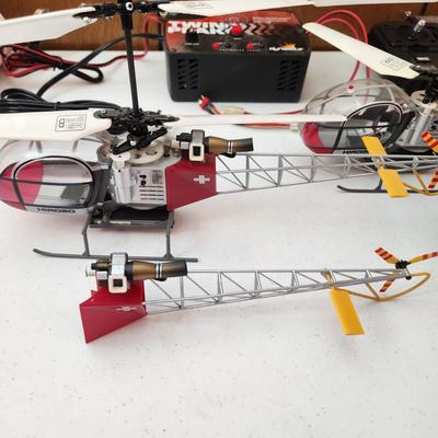 2 Hirbo X.R.B. SR Lama Sky Robo R/C Helicopters with Extras
