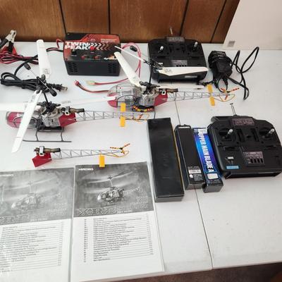 2 Hirbo X.R.B. SR Lama Sky Robo R/C Helicopters with Extras