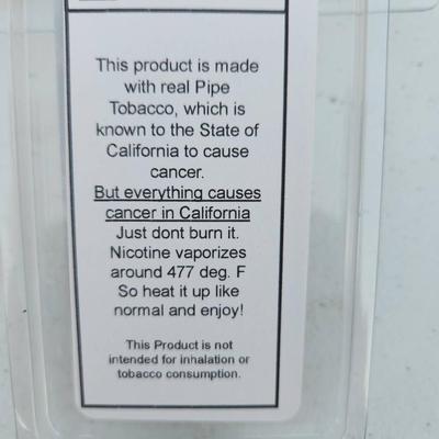 Sale Photo Thumbnail #331: Homemade wax incense packs, featuring a rich pipe tobacco aroma without actual combustion. Crafted with real pipe tobacco for an authentic scent. Comes in divided wax melts, easy to use in standard wax warmers. Includes manufacturer's warning regarding th