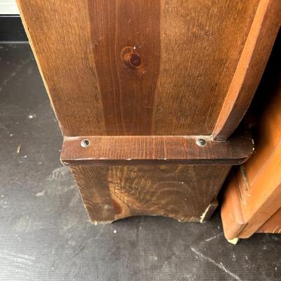 WOODEN GUN CABINET WITH BOTTOM DRAWER