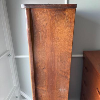 WOODEN GUN CABINET WITH BOTTOM DRAWER