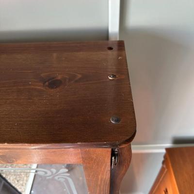 WOODEN GUN CABINET WITH BOTTOM DRAWER