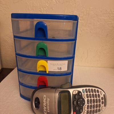 mini drawer organizer and dymo labler