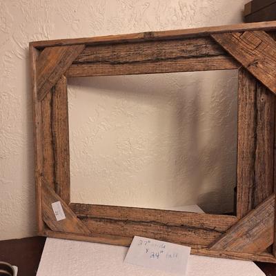 rustic wood frame 27 wide by 24 tall