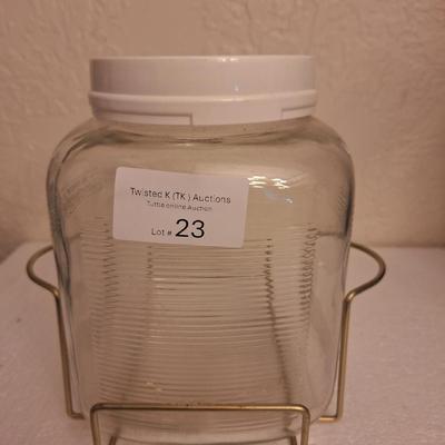 square jar and holder
