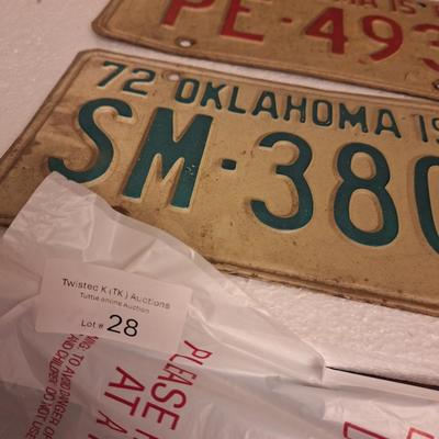 vintage car tags