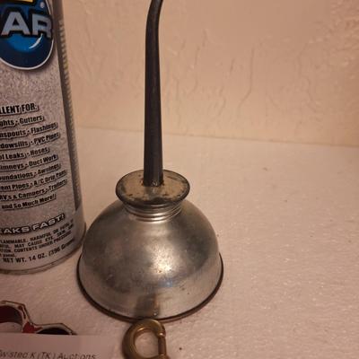 flex seal can, oil can and metal knuckles