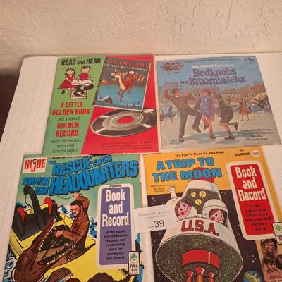 vintage childrens books on 45 records