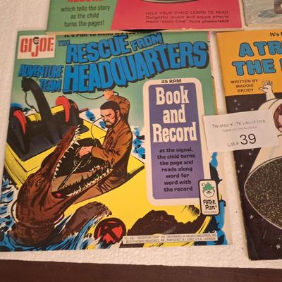 vintage childrens books on 45 records