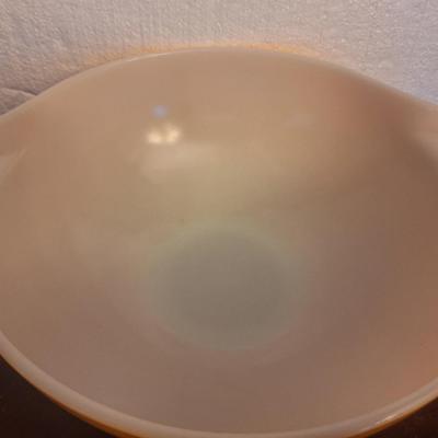 vintage pyrex mixing bowl 4 sq #444 Orange yellow sunflower daisy cinderella bowl