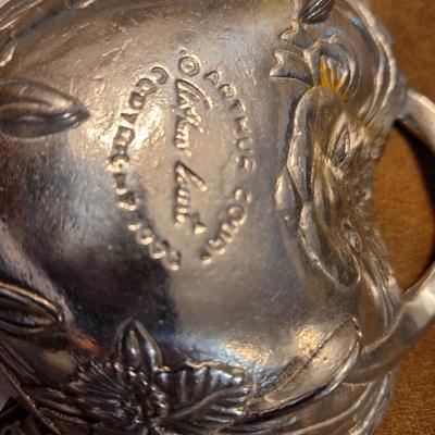 pewter rabbit heart shaped dish