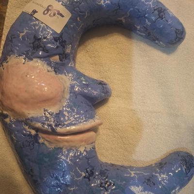 quarter moon pottery wall art