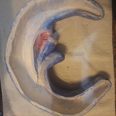 quarter moon pottery wall art