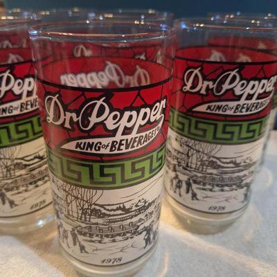 Dr Pepper drinking glasses, lot of 8