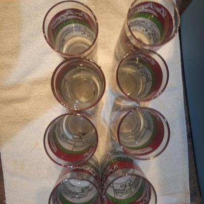 Dr Pepper drinking glasses, lot of 8