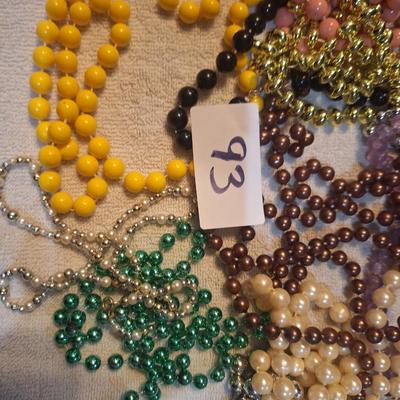 several jewelry strands of beads