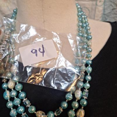 multistrand beaded necklace