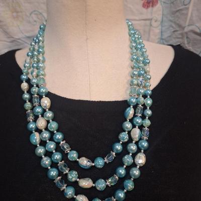 multistrand beaded necklace