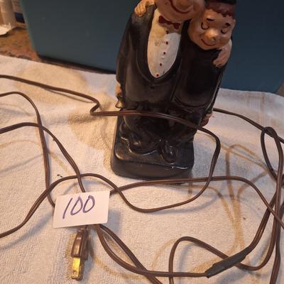 laurel and Hardy lamp, needs new cord