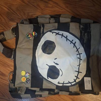 jack skellington carry bag- nightmare before christmas, large bag