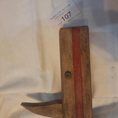 vintage wooden block plane