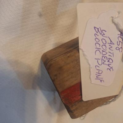 vintage wooden block plane