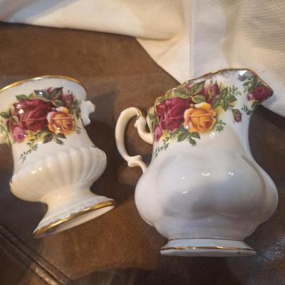 royal albert bone china plates and other- nightlight has a chip on the pink rose, see all photos