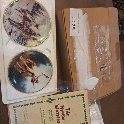 Mystic warrior mini plates by Chuck Ren from Franklin mint- certificates included see photos for specifics- multiple listings, different...