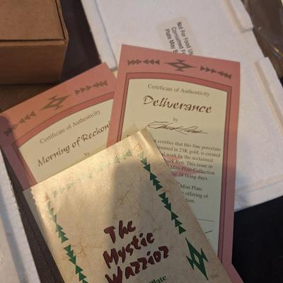 Mystic warrior mini plates by Chuck Ren from Franklin mint- certificates included see photos for specifics- multiple listings, different...