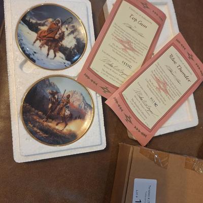 Mystic warrior mini plates by Chuck Ren from Franklin mint- certificates included see photos for specifics- multiple listings, different...