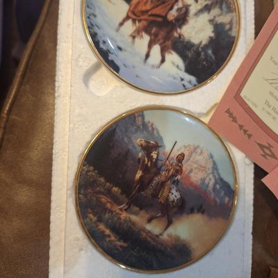 Mystic warrior mini plates by Chuck Ren from Franklin mint- certificates included see photos for specifics- multiple listings, different...