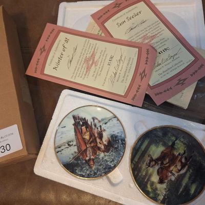 Mystic warrior mini plates by Chuck Ren from Franklin mint- certificates included see photos for specifics- multiple listings, different...