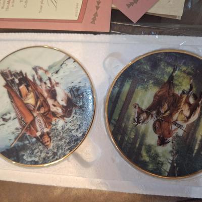 Mystic warrior mini plates by Chuck Ren from Franklin mint- certificates included see photos for specifics- multiple listings, different...