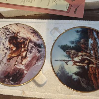 Mystic warrior mini plates by Chuck Ren from Franklin mint- certificates included see photos for specifics- multiple listings, different...